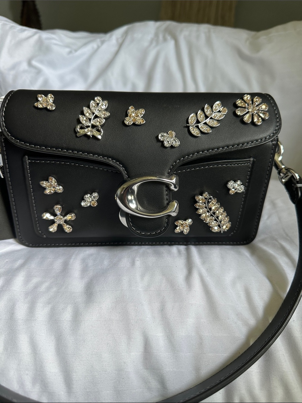 COACH Tabby 20 Crystal Embellished Leather